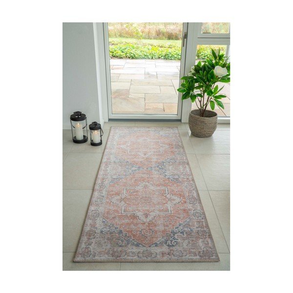 Modro-oranžový koberec behúň 200x80 cm Havana - House Nordic-image-3