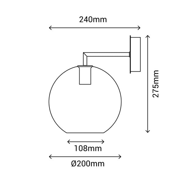 Čierne nástenné svietidlo SULION Bogard, ø 20 cm-image-4