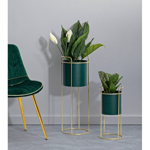 Kovové obaly na kvetináče v súprave 2 ks ø 24 cm Grent Slim – Mauro Ferretti-image-1