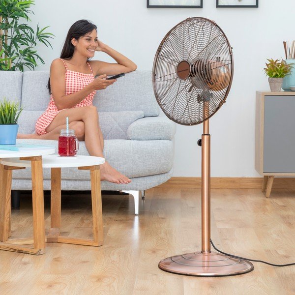 Nastaviteľný ventilátor v medenej farbe InnovaGoods Retro-image-4