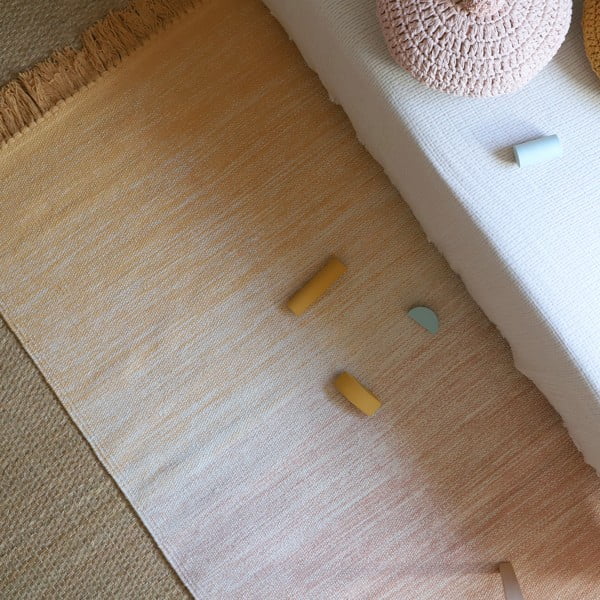 Oranžovo-ružový umývateľný koberec 100x150 cm Kirthy - Nattiot-image-4