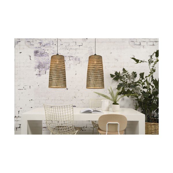 Závesné bambusové svietidlo Good&Mojo Kalimantan, ⌀ 37 cm-image-1