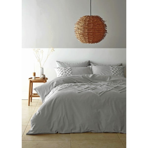 Sivé bavlnené obliečky Pineapple Elephant Diamond, 200 x 200 cm-image-1