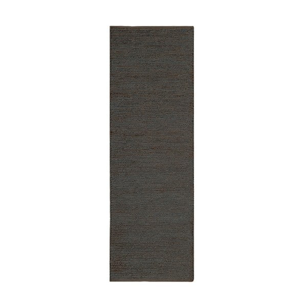 Tmavosivý ručne tkaný jutový behúň 66x200 cm Soumak – Asiatic Carpets