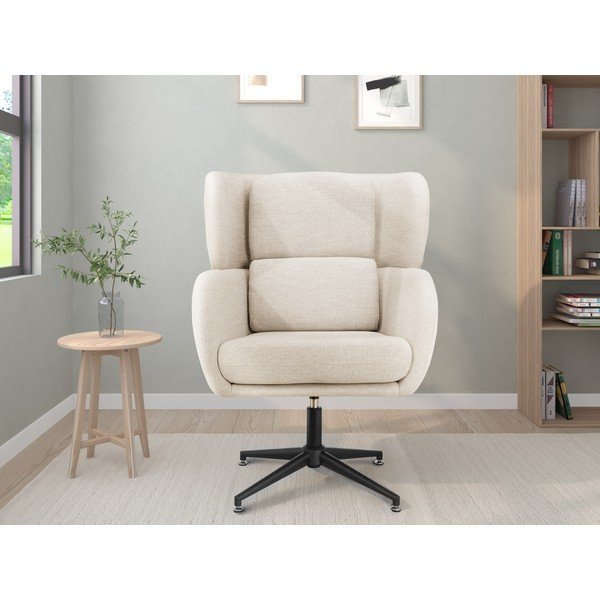 Biele zamatové kreslo ušiak Vanessa – Støraa-image-2