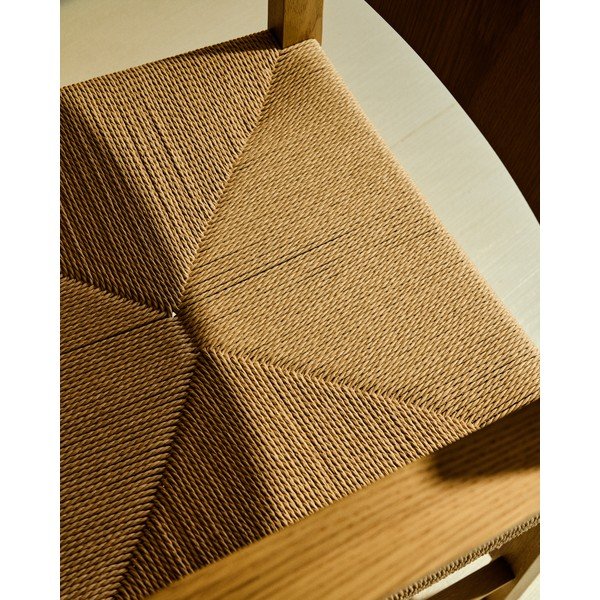 Jedálenské kreslo s podrúčkami z dubového dreva v prírodnej farbe Idun – Kave Home-image-3