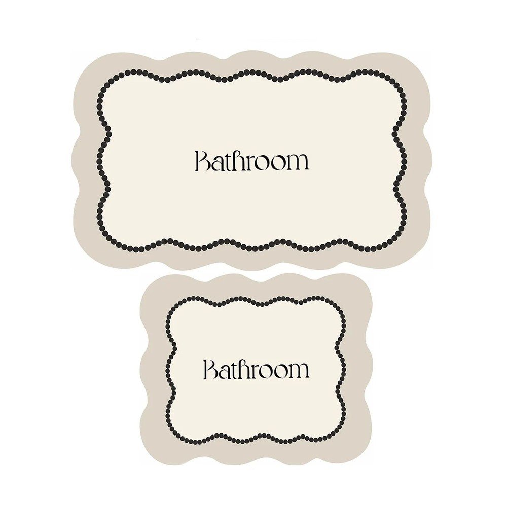 Krémovobiele kúpeľňové predložky v súprave 2 ks 60x100 cm Bounde – Foutastic