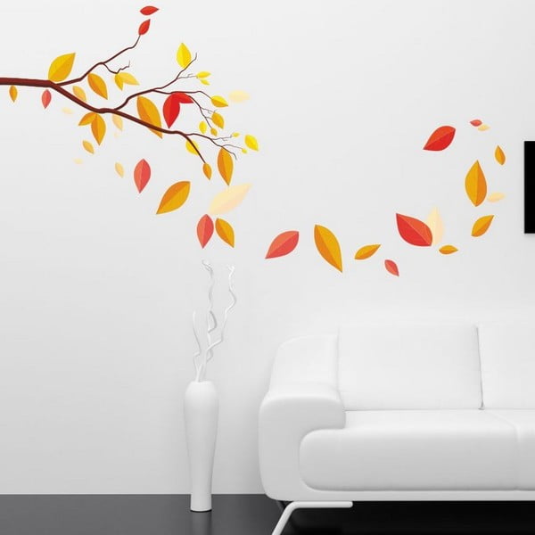 Dekoratívna nálepka na stenu Autumn Leaves