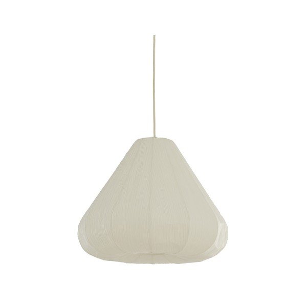 Krémovobiele závesné svietidlo s papierovým tienidlom ø 10 cm Sarella – Light & Living