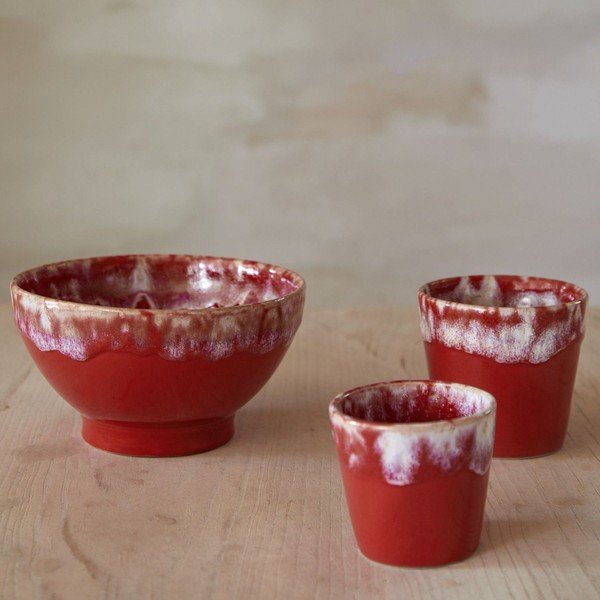 Červené misy v súprave 4 ks z kameniny ø 15 cm Latte – Costa Nova-image-1