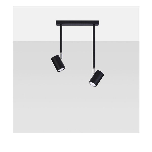 Čierne bodové svietidlo 10x30 cm Jones – Sollux-image-4