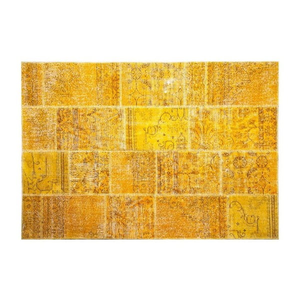 Vlnený koberec Allmode Yellow, 150x80 cm