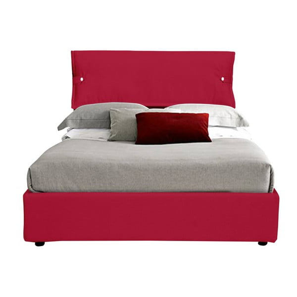 Červená jednolôžková posteľ s úložným priestorom 13Casa Feeling, 120 x 190 cm
