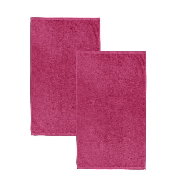 Tmavoružové rýchloschnúce/froté bavlnené osušky v súprave 2 ks 90x140 cm Quick Dry – Catherine Lansfield