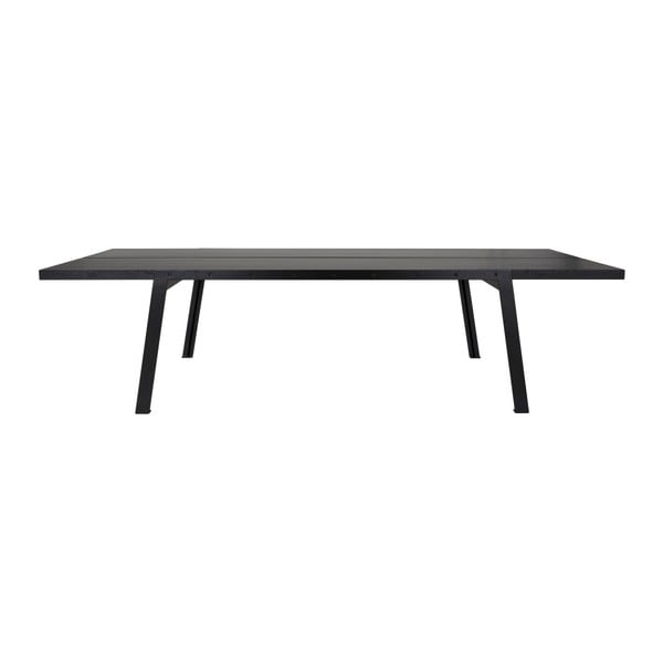 Čierny drevený jedálenský stôl Canett Aspen, 240 cm
