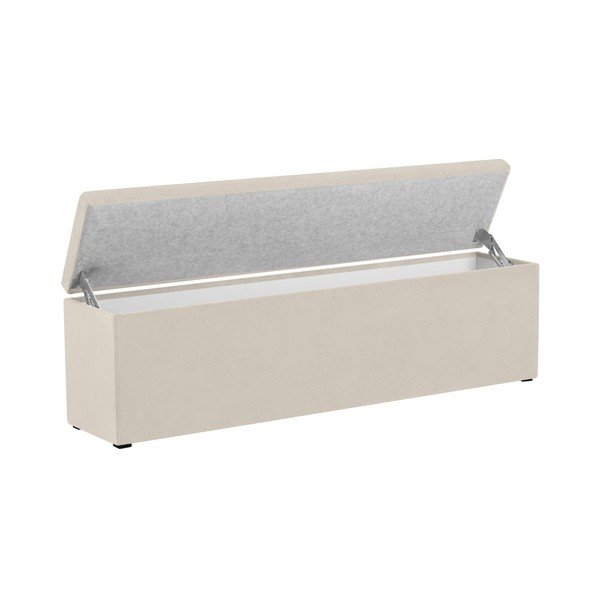 Krémová leňoška s úložným priestorom Windsor & Co Sofas Nova, 200 × 47 cm-image-3