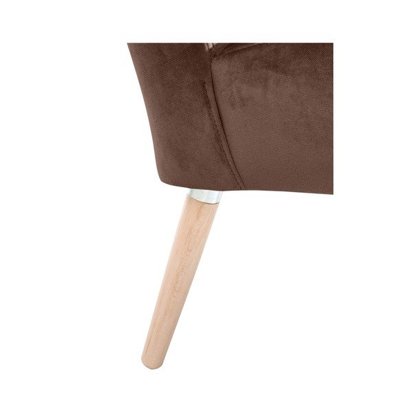 Hnedé kreslo Max Winzer Neele Velvet-image-4