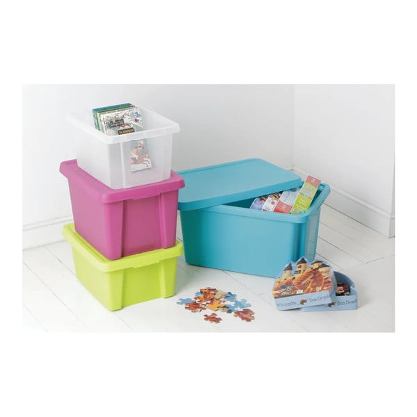 Modrý úložný box s vekom Curver Essentials, 45 l-image-1