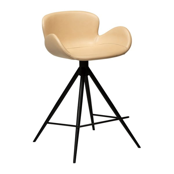 Svetlohnedá barová stolička z eko kože DAN–FORM Denmark Gaia, výška 87 cm