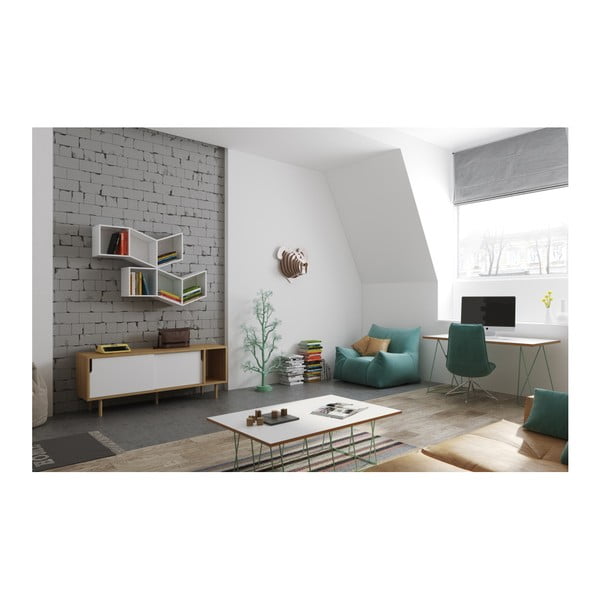 Biela skrinka TemaHome Dann Oak-image-3