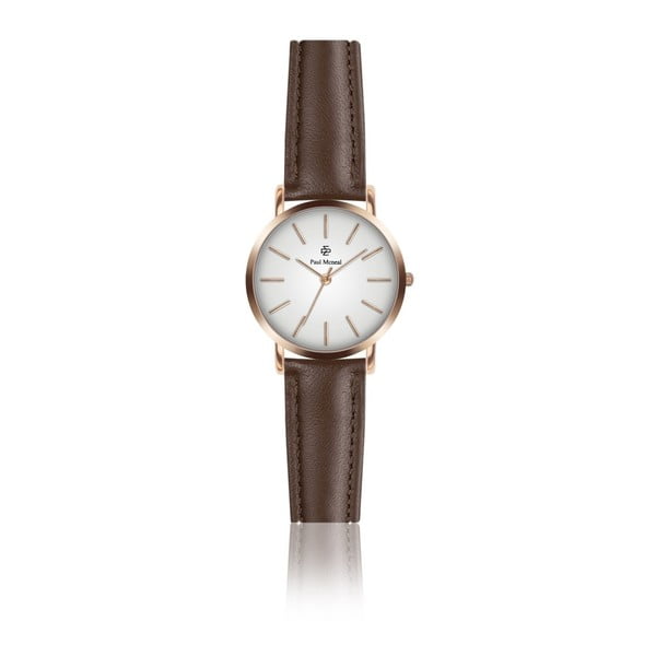 Dámske hodinky s hnedým koženým remienkom Paul McNeal Vera, ⌀ 2,8 cm