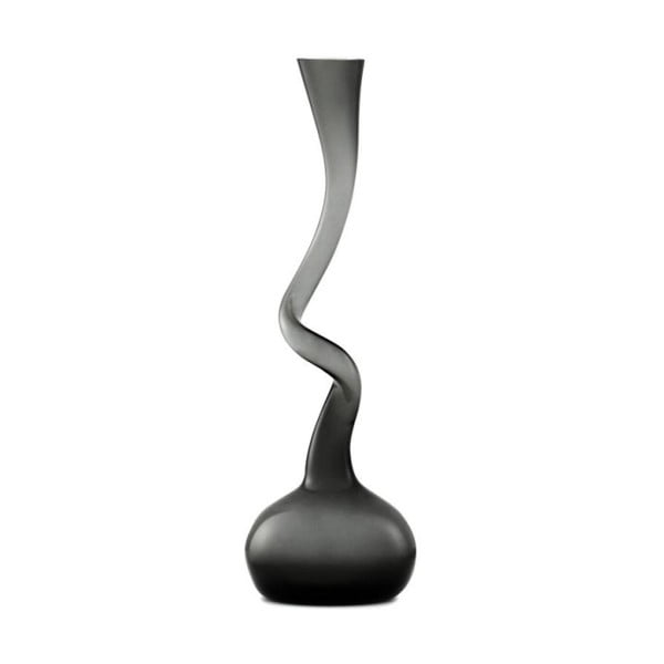 Sklenená váza Swing 30 cm, sivá
