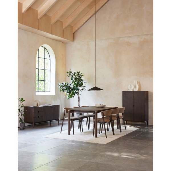 Béžové/tmavohnedé kovové jedálenské stoličky v súprave 2 ks Revere – Unique Furniture-image-4