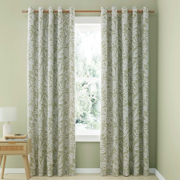 Zelené závesy v súprave 2 ks 168x229 cm Sorrel Leaves – Catherine Lansfield-image-2