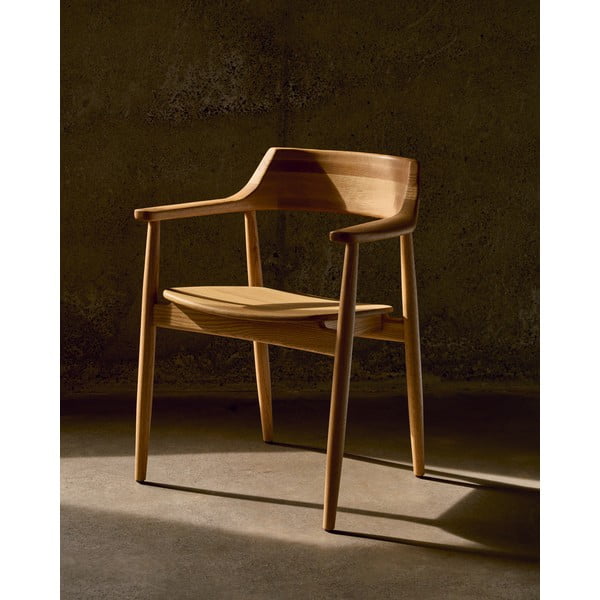 Jedálenská stolička z dubového dreva v prírodnej farbe Fondes – Kave Home-image-2