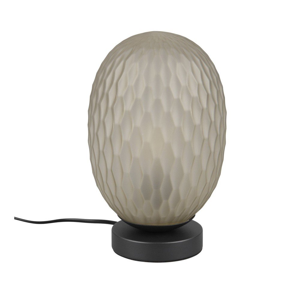 E-shop Zelená stolová lampa so skleneným tienidlom (výška 28,5 cm) Facette – Trio
