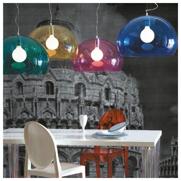 Zelené stropné svietidlo Kartell Fly, ⌀ 52 cm-image-2
