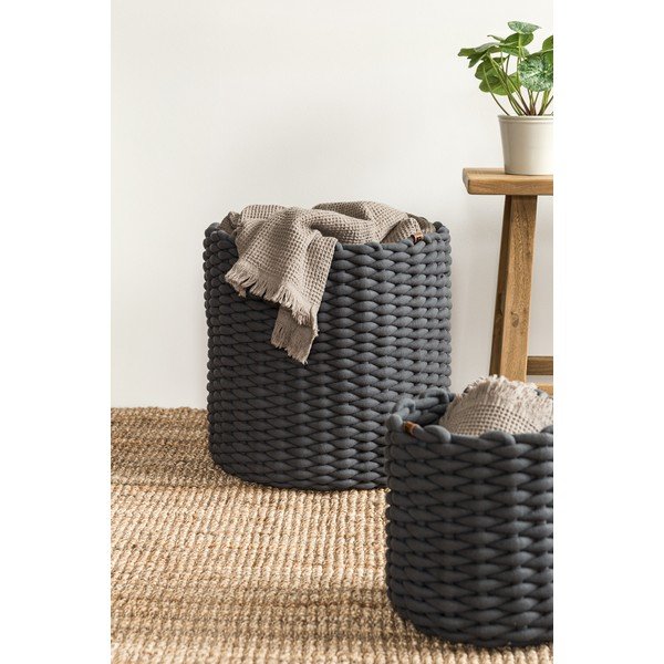 Látkový košík ø 40x40 cm Peach Skin Round XL – Bigso-image-1