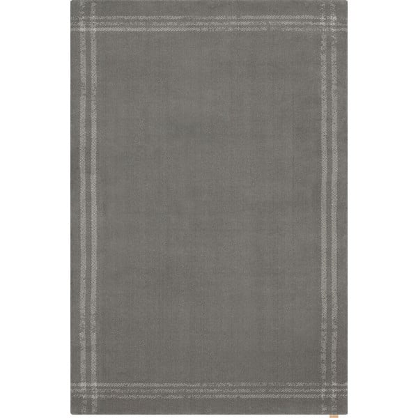 Antracitovosivý vlnený koberec 133x190 cm Calisia M Grid Rim – Agnella