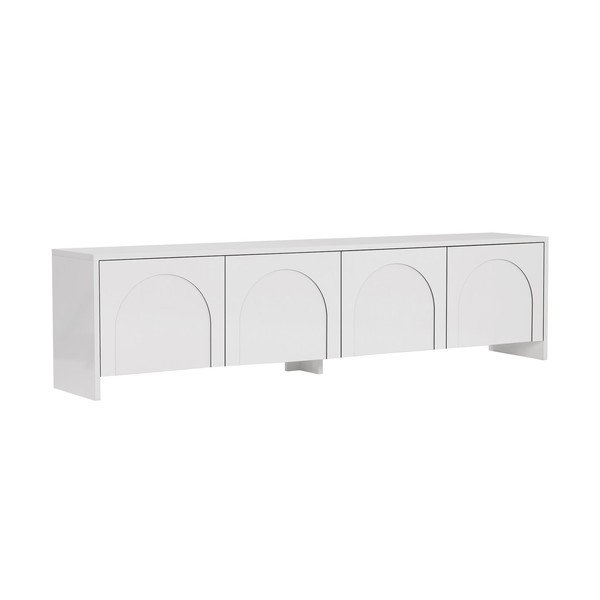 Biely TV stolík 180x45x32 cm Aurelia – Kalune Design