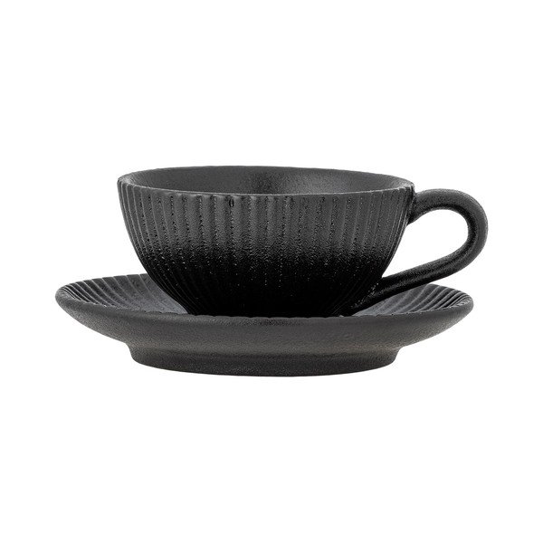 Čierna keramická šálka na cappuccino 200 ml Neri – Bloomingville