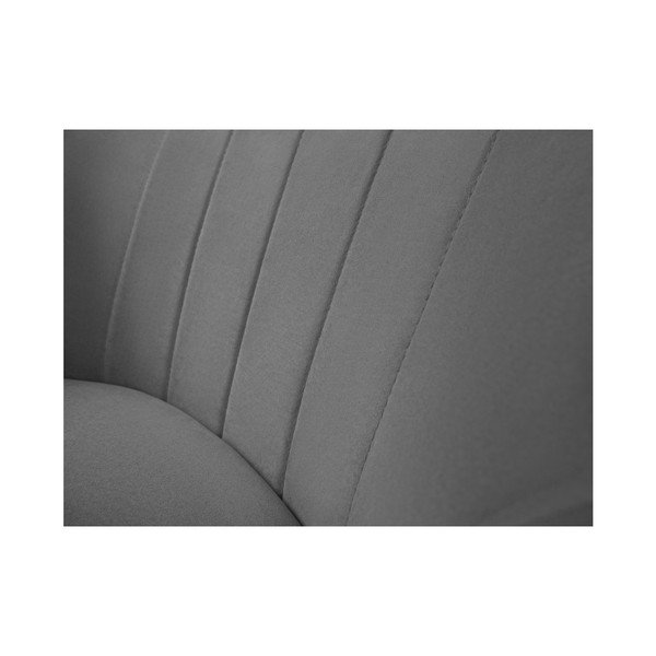 Sivé kreslo Mazzini Sofas Toscane, čierne nohy-image-4