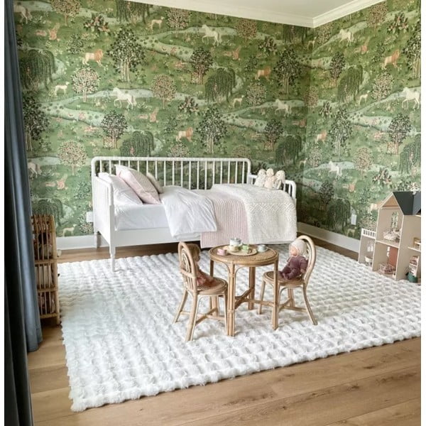 Biely prateľný koberec 150x230 cm Bubble White – Mila Home-image-2