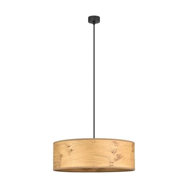 Béžové závesné svietidlo z drevenej dyhy Sotto Luce Ocho XL, ⌀ 45 cm