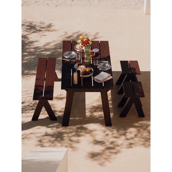 Záhradný jedálenský stôl z borovicového dreva 77x140 cm Navo – noo.ma-image-2