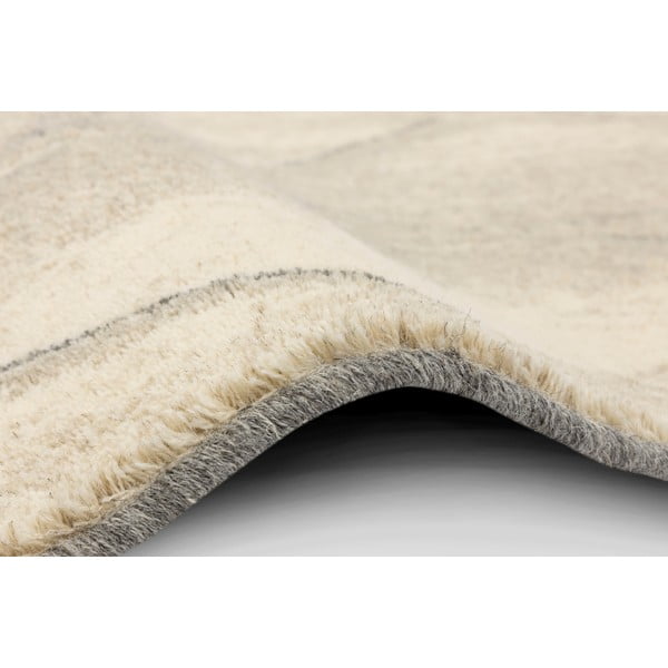 Krémovobiely vlnený koberec 133x180 cm Colette – Agnella-image-2