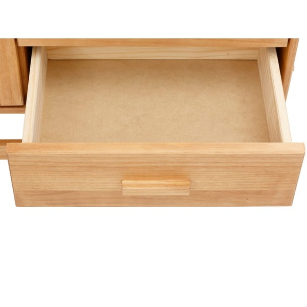 Komoda z borovicového dreva s ratanovými dvierkami Støraa Jolene, šírka 90 cm-image-4