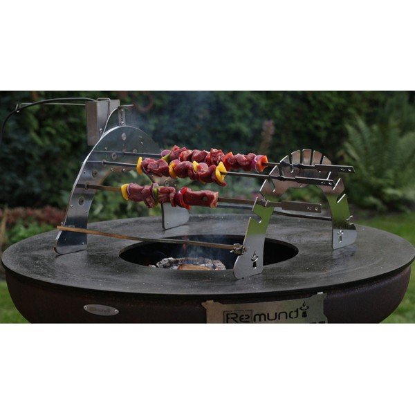 Grilovací stojan z pochrómovanej ocele Rotisserie Set – Remundi-image-4
