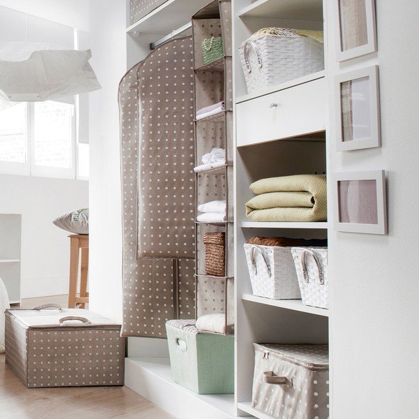 Béžový úložný obal Compactor Dots, 50 x 70 cm-image-3