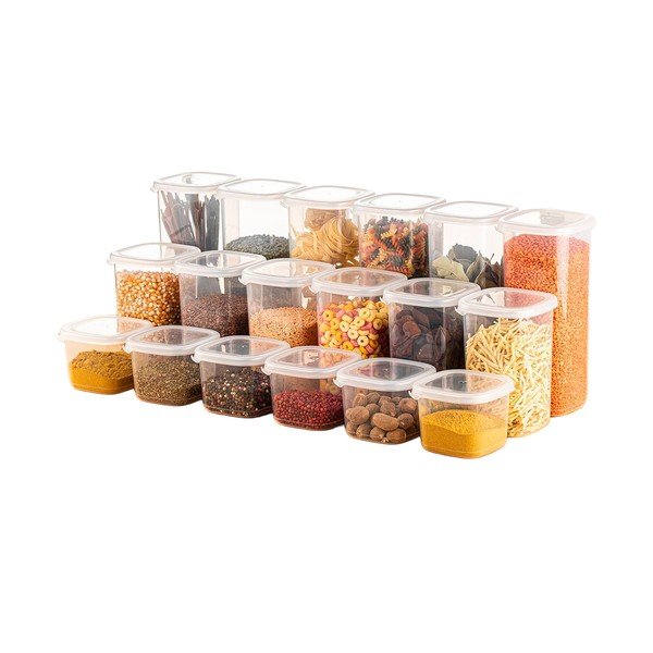 Plastové dózy v súprave 18 ks na potraviny Fresco – Hermia