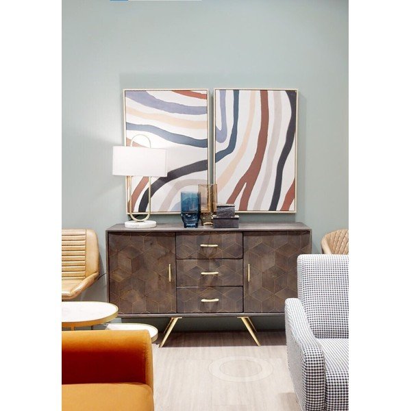 Obrazy v súprave 2 ks s rámom/na plátne 63x93 cm Astratto – Premier Housewares-image-2