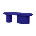 Modrá vlnená polstrovaná lavica Rull – noo.ma