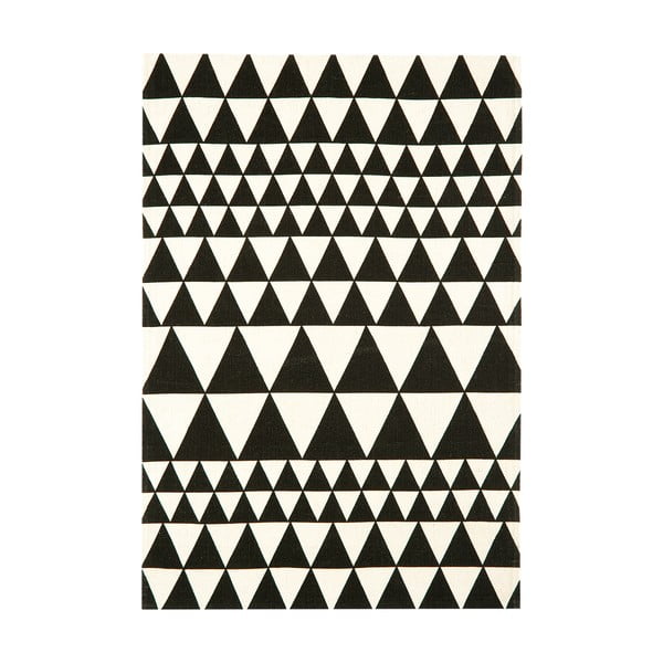 Čierno-biely koberec Asiatic Carpets Triangles, 120 x 170 cm