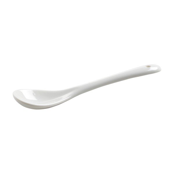 Biela porcelánová čajová lyžička Maxwell & Williams Basic