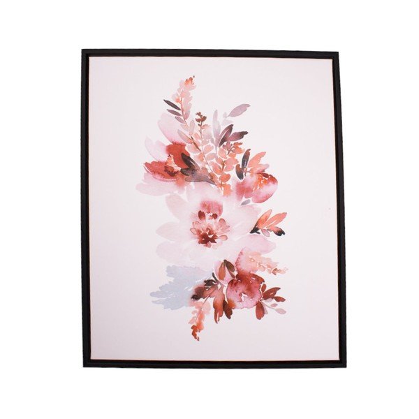 Nástenný obraz v ráme Dakls Pinky Flowers, 40 x 50 cm