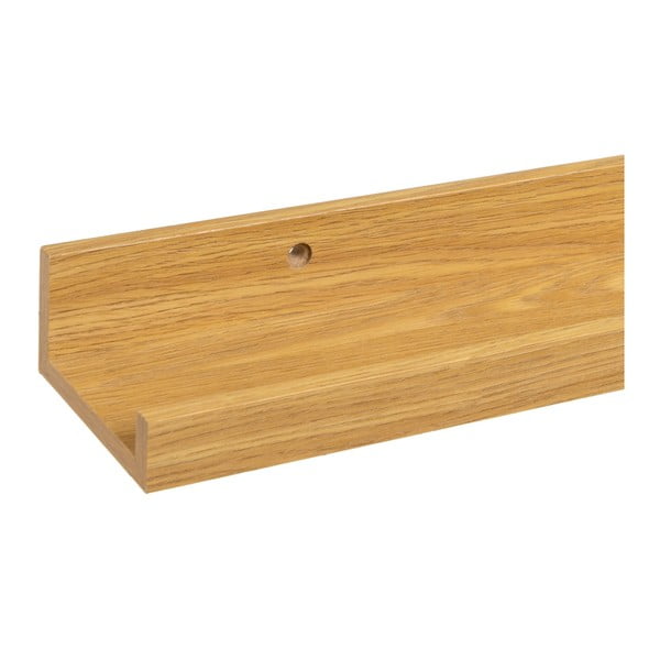 Police na obrázky v dekore duba v prírodnej farbe 60 cm – Casa Selección-image-2